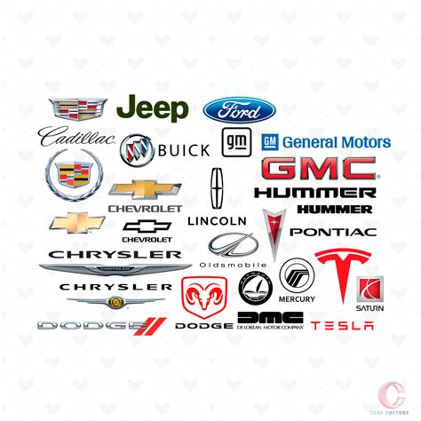 American Car Logo Bundle, Cadillac Logo Svg, Chevrolet Logo | Inspire Uplift