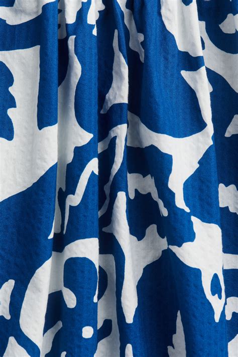 Square-neck dress - White/Blue floral - Ladies | H&M IN