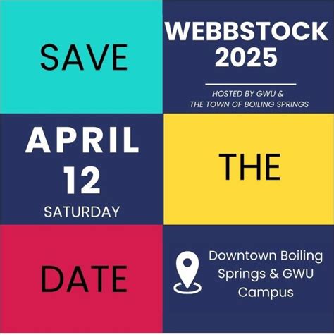 Webbstock 2025, Town of Boiling Springs North Carolina, 12 April 2025 ...