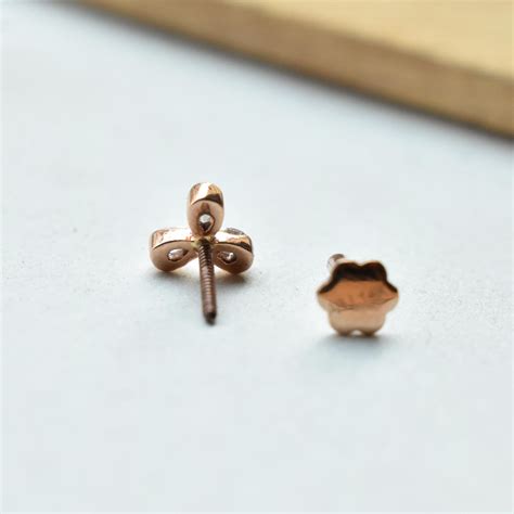 Buy Pear Diamond Trinity Stud, 14k 18k Solid Gold & Natural Diamond ...
