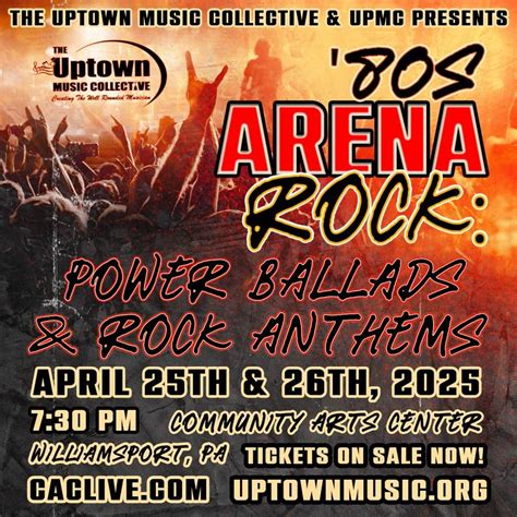80s Arena Rock - Power Ballads and Rock Anthems at Williamsport ...