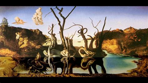 Elephants And Swans Painting