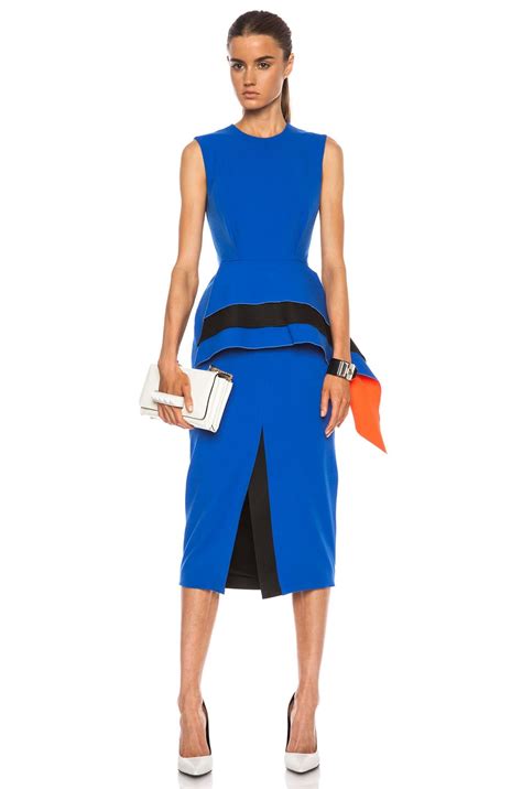 Roksanda Mariya Wool-Blend Dress in Royal Blue | FWRD