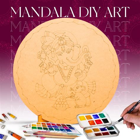 Buy 3-Piece Art Board Set Pre-Marked MDF Circles Art DIY Kit on cliths ...