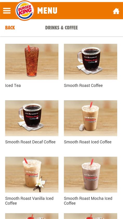 Coffee Drinks At Burger King at Arnulfo Vandiver blog