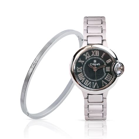 CLASSIC SILVER-BLACK & SIGNATURE BRACELET SILVER COMBO | WOMEN – CrepeS ...