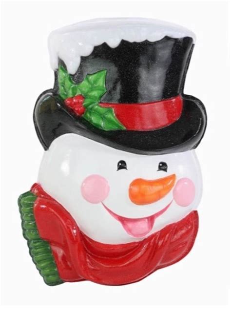 Holiday Time 20in Lighted Snowman Wall Decor, Red/White/Green - Walmart.com