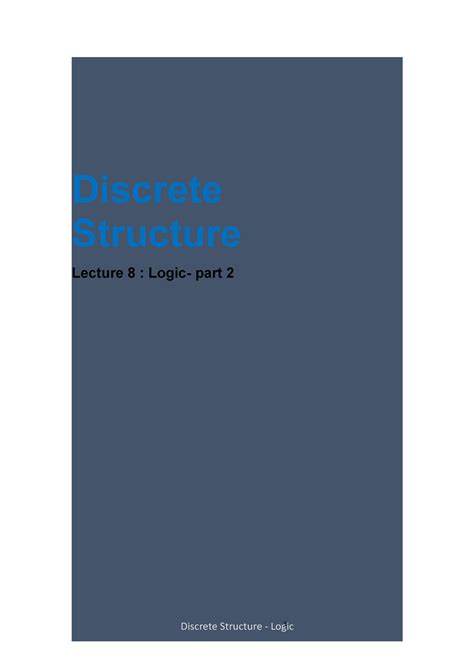 Image result for Discrete Structure Logic