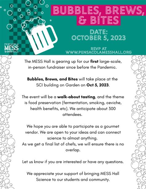 Bubbles, Brews, and Bites