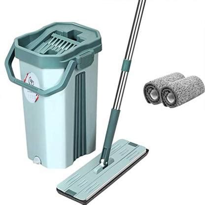 UPC Upgraded Hands Free Squeeze Microfiber Flat Spin Mop 360° Flexible ...