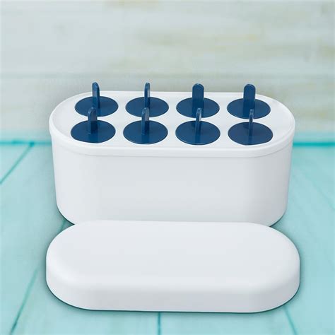 Kuber Industries Set of 8 Round Popsicle Mould|Reusable Ice Tray for K ...
