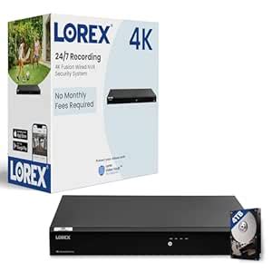 Lorex 4K 16 Camera Capable (Wired/Fusion WiFi) 4TB NVR System - Wired ...
