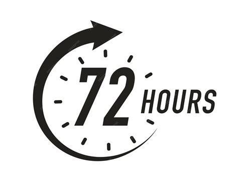 Premium Vector | 72 hours timer vector symbol black color style