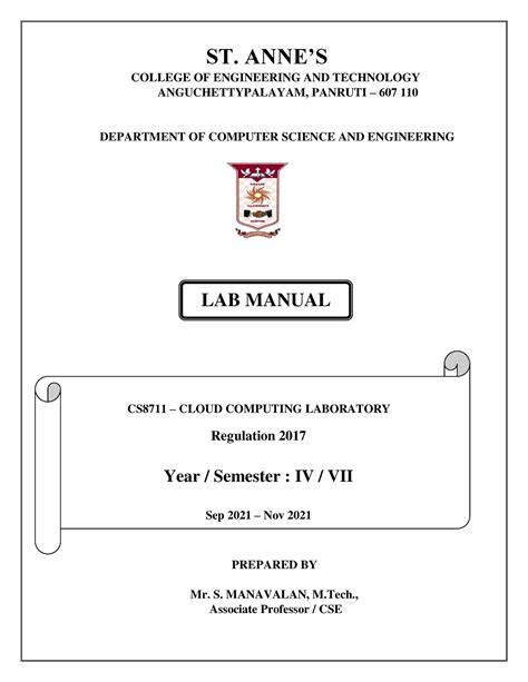 CS8711- Cloud Computing Laboratory-778800227-CC LAB Manual - ST. ANNE’S ...