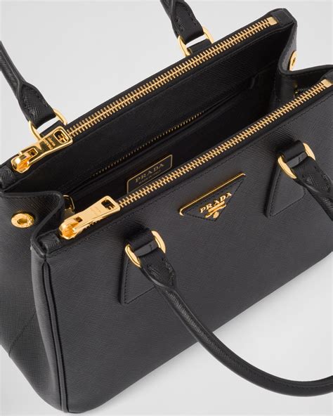 Black Small Prada Galleria Saffiano Leather Bag | PRADA
