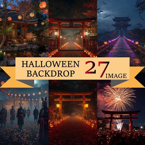 Halloween Backgrounds Pack – 27 JPEG Digital Backdrops for Commercial ...