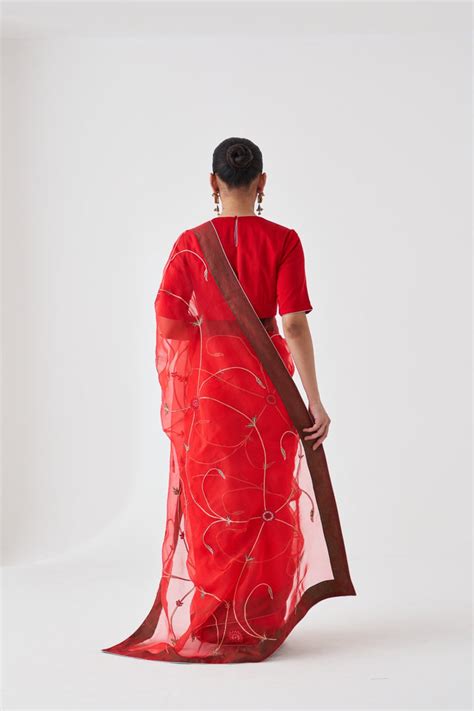 Buy Organza, Designer, Chanderi, & Silk Sarees Online | Janki India