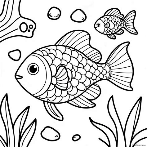 Rainbow Fish Coloring Page (17731-14456)
