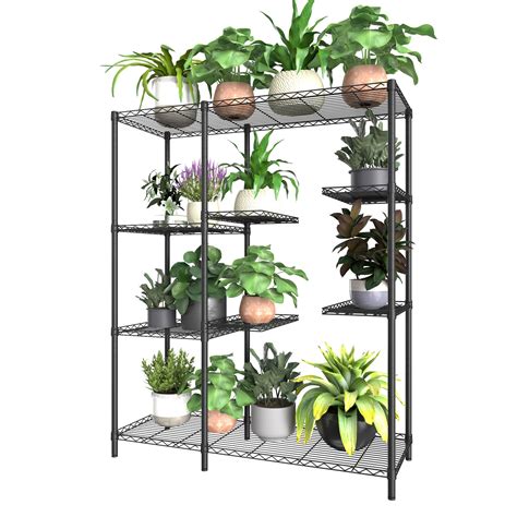 Xiofio 8-Tier Plant Stand for Indoor Outdoor,Large Reinforced Plant Shelf Tall Plant Stands for ...