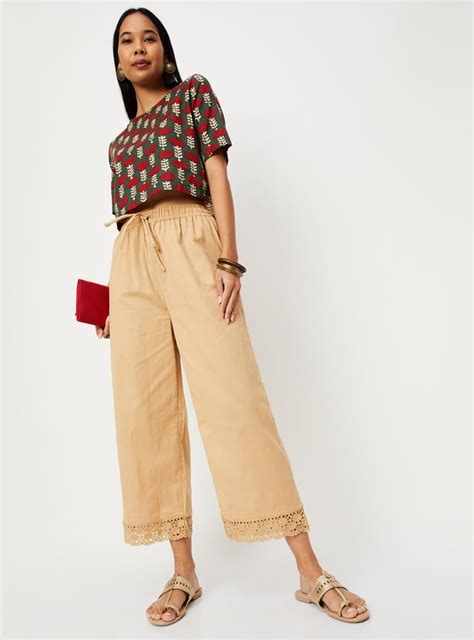 Buy Women Lace Hem Palazzos Online at just Rs. 599.0 - 1000012929830 ...