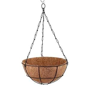 Cocoblooms Coir Hanging Basket Linear 12 Inches Round-Brown-Pack of 10 ...