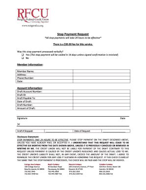 Fillable Online rutgersfcu Stop Payment Request - Rutgers FCU Fax Email ...
