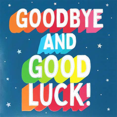 Good Luck Goodbye Card | Hot Sex Picture