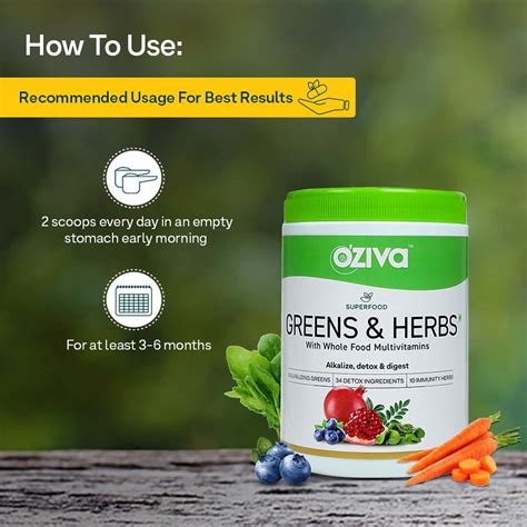 Buy OZIVA SUPERFOOD GREENS & HERBS 250G | FOR BETTER METABOLISM DETOX ...