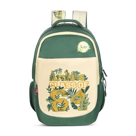 Buy Skybags Archies School Backpack 02 (E) Olive Polyester OneSize at ...