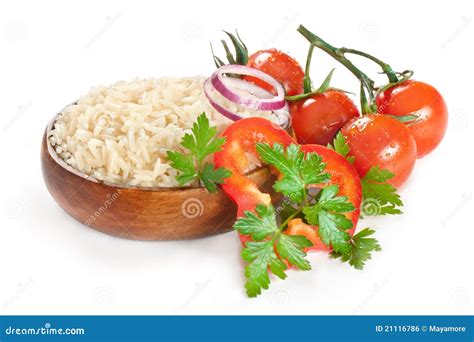 White Steamed Rice in Wooden Stock Photo - Image of long, bowl: 21116786