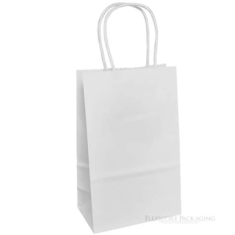 White Kraft Paper Bags, 5.25"x3.5"x8.25", 25ct - Walmart.com
