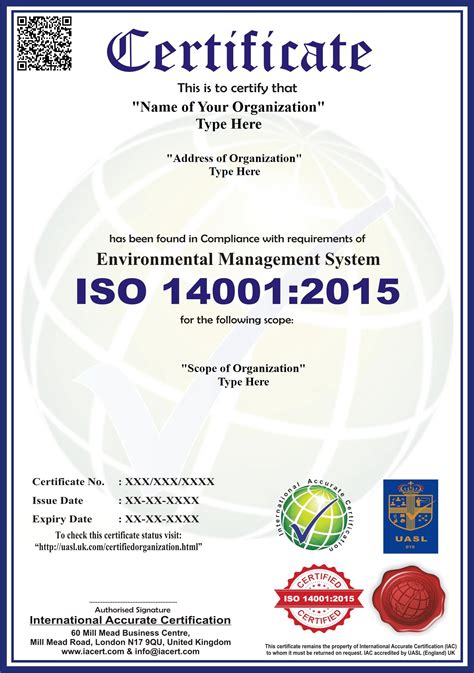 ISO 14001:2015, ISO 14001 Certification - IA CERT