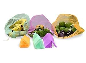 Buy Sio Set of 6 Multi-Purpose Pull String Mesh Fridge Vegetable ...