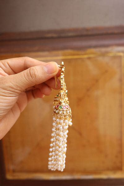 Kundan Peacock Pearls Hair Jada – zahana