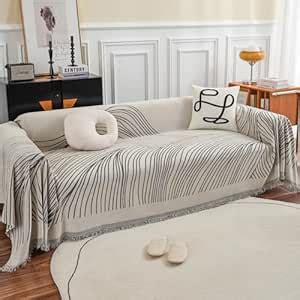 HOKIPO All Season Printed Chenille Sofa Cover Throw Blanket for 1 ...