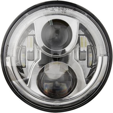 Hella 958307011 7-inch Round LED Headlamp with DRL (12V,Low Beam -35w ...