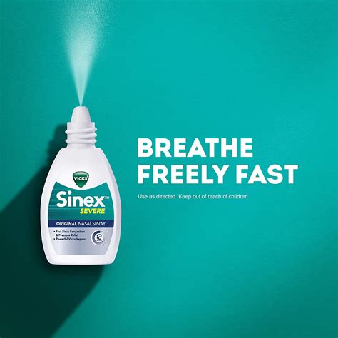 Buy Vicks Sinex SEVERE, Nasal Spray, Original Sinus Decongestant for ...
