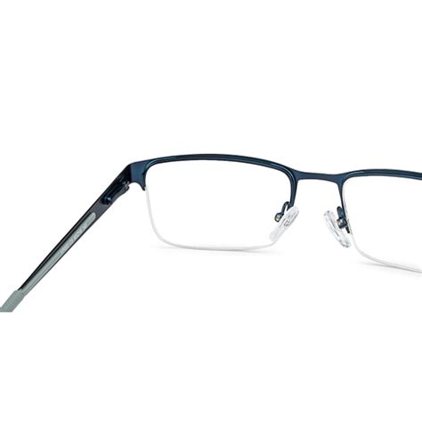 Blue Grey Half Rim Rectangle Vincent Chase SLEEK STEEL VP053 -C3 Eyeglasses