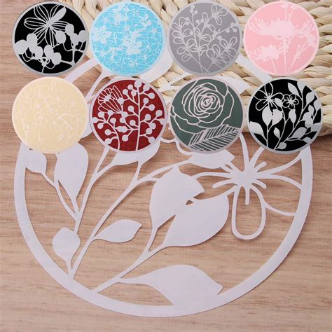 Leadigol 8 Pcs/Set Flower Stencils for Painting Template, DIY Drawing ...