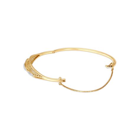 14KT Yellow Gold Diamond Bangle
