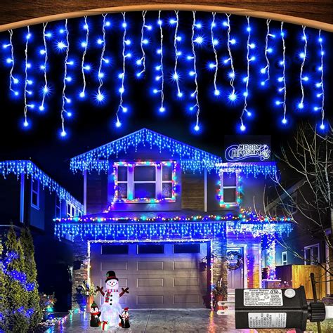 Icicle Lights for Outside, 13Ft Extendable 96LED Icicle Lights with ...