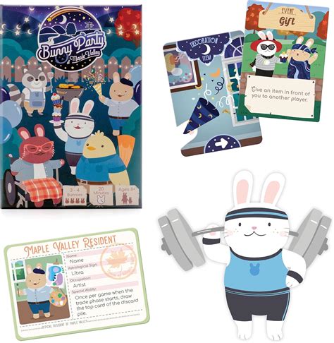 Amazon.com: Bunny Party at Maple Valley Card Game, Family Games for ...