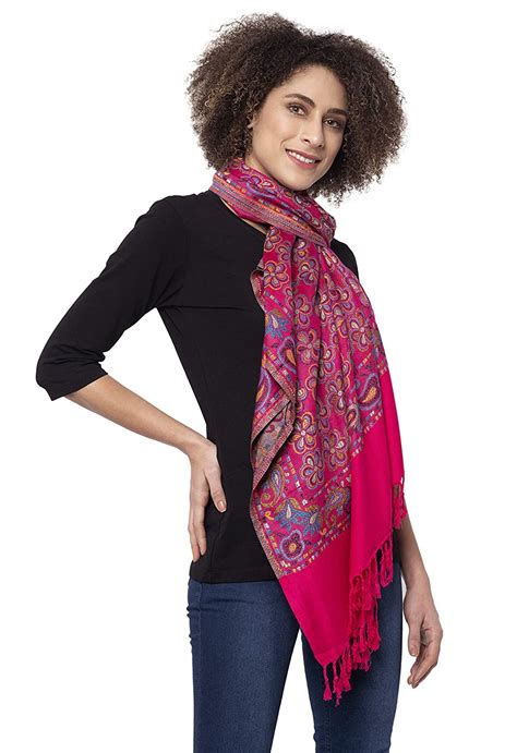 Women's Floral Stole – Weavers Villa
