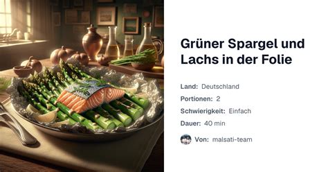 Grüner Spargel und Lachs in der Folie – Rezept aus Deutschland | malsati