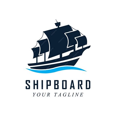 Shipboard logo and vector with slogan template | Premium Vector