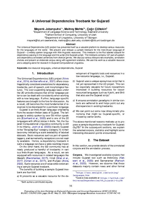 GujTB: A Dependency Treebank for Gujarati Language Resources - Studocu