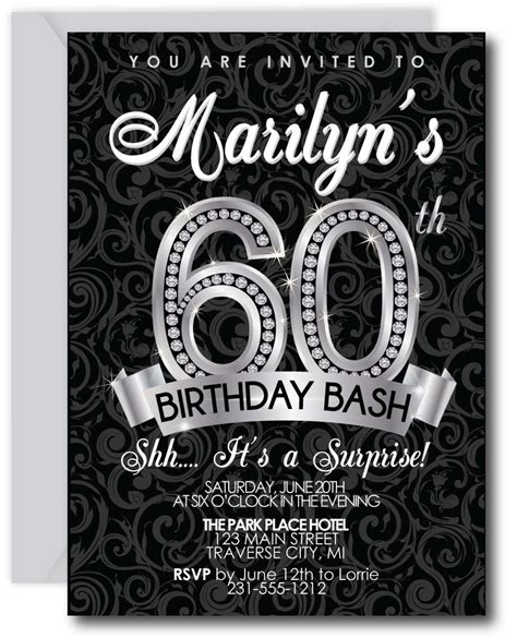 How To Write A 60th Birthday Invitation - Printable Templates Free