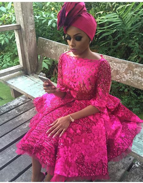 3D lace dress, gele, prom dress, Prewedding dress, African fashion ...