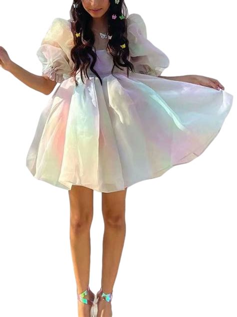 Listenwind Women's Off-Shoulder Puff Sleeve Prom Dress with India | Ubuy