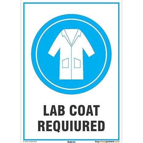 Buysafetyposters.com -Lab Coat Required Signs in English - Sunboard 3mm ...